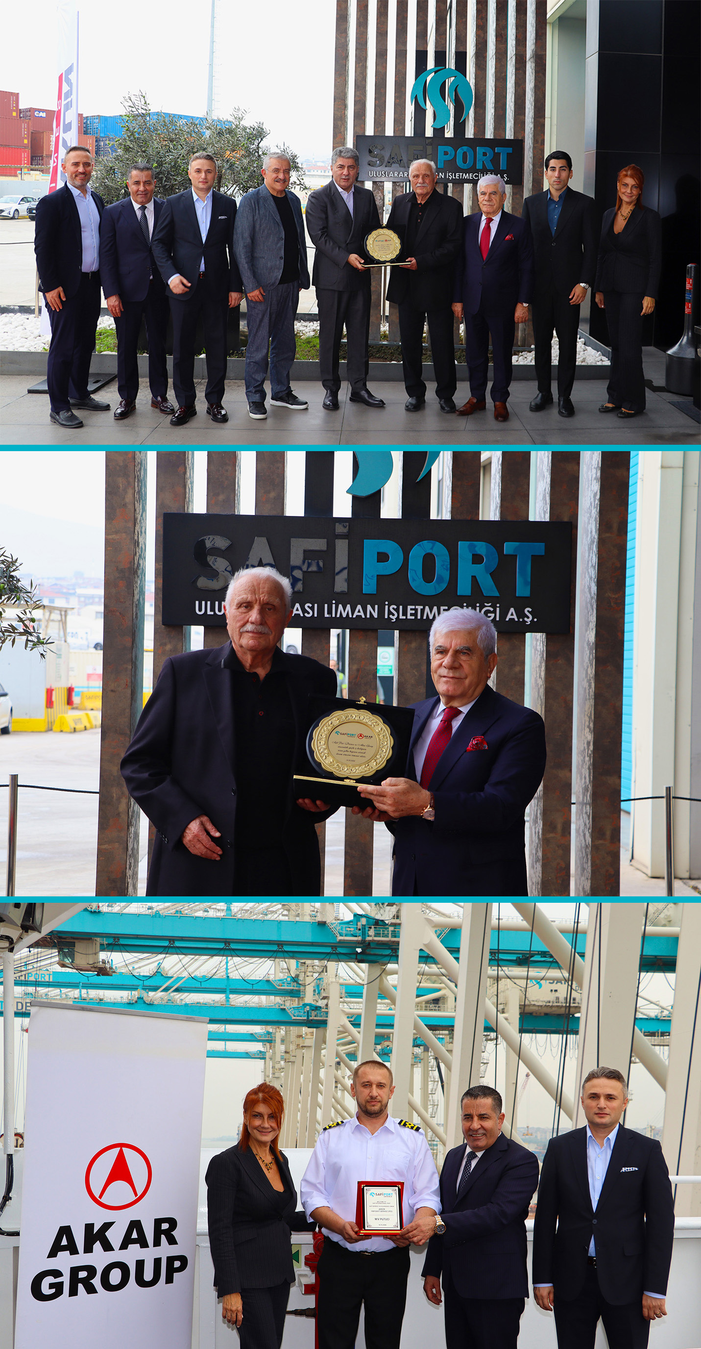 AKKON’un Uzakdoğu Servisi (Far East Service – FES) kapsamında hizmet verecek, 4.600 TEU yeni nesil M/V PUTUCI gemisinin ilk seferi vesilesiyle AKAR GROUP kurucuları Sayın Baki Akar ve Sayın Rasim Akar'ı limanımızda ağırlamaktan memnuniyet duyduk.