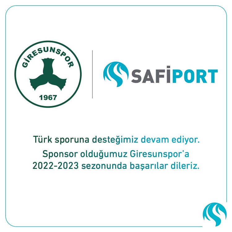 Türk sporuna desteğimiz devam ediyor. Sponsor olduğumuz Giresunspor’a 2022-2023 sezonunda başarılar dileriz.