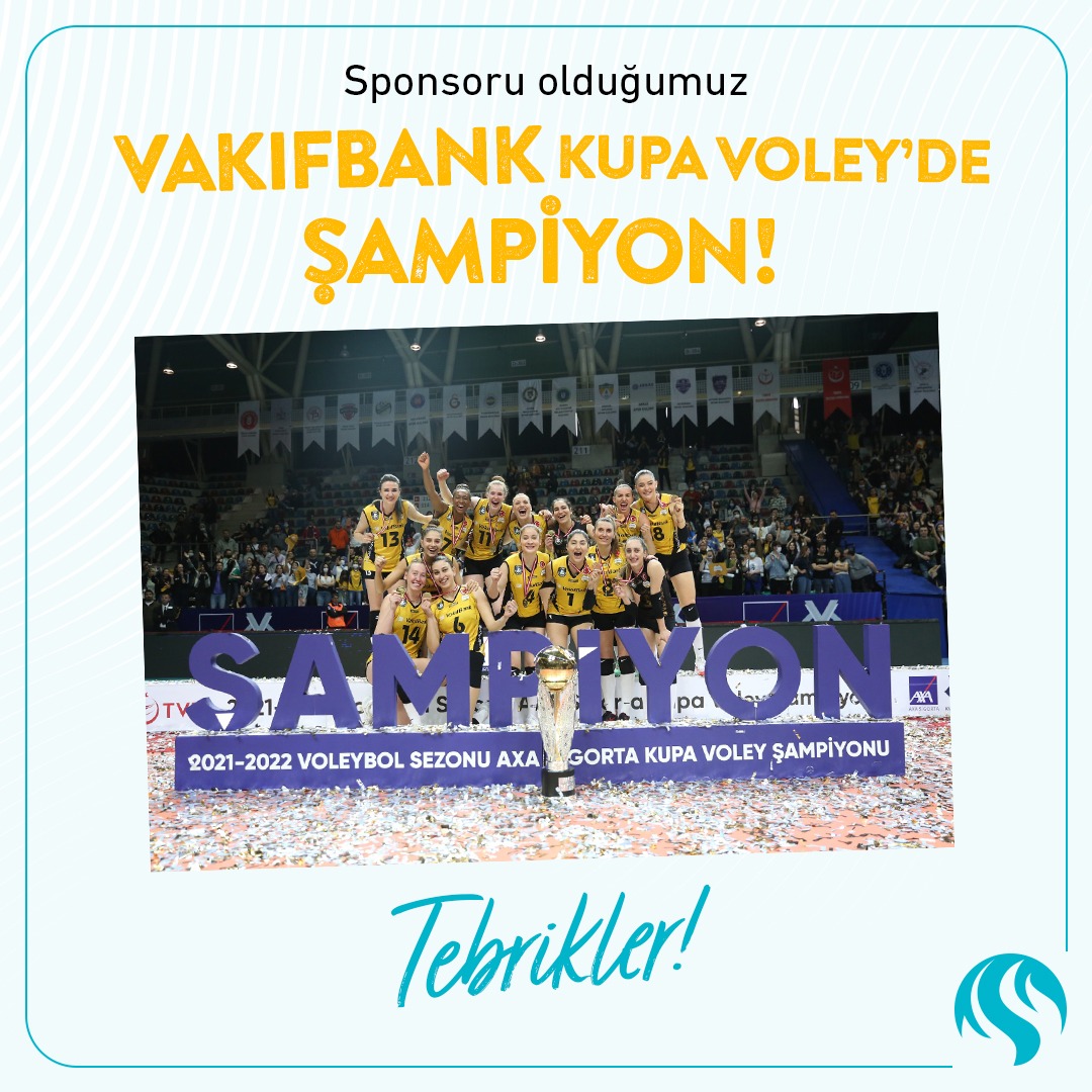 Sponsoru olduğumuz VakıfBank Spor Kulübü Kupa Voley’de şampiyon!